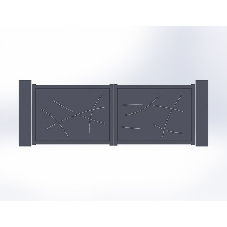 Portail battant aluminium