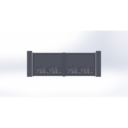 Portail battant aluminium Mozaic Art