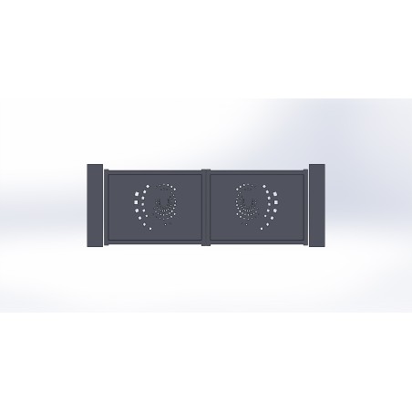 Portail battant aluminium Ela